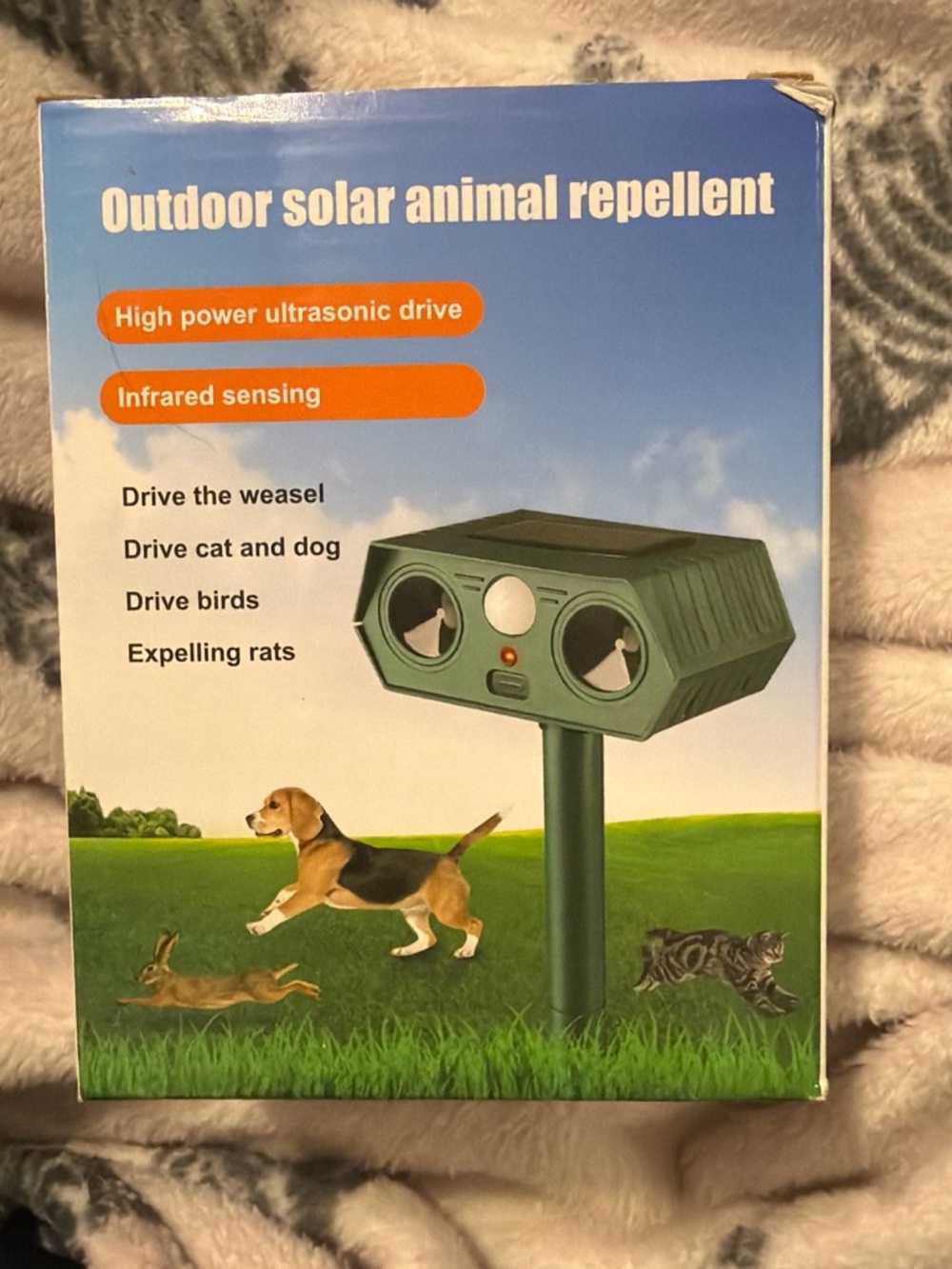 Outdoor Solar Animal Repellent - Green
